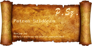Petres Szidónia névjegykártya