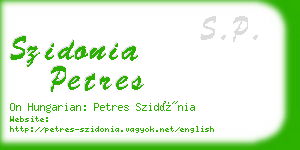 szidonia petres business card